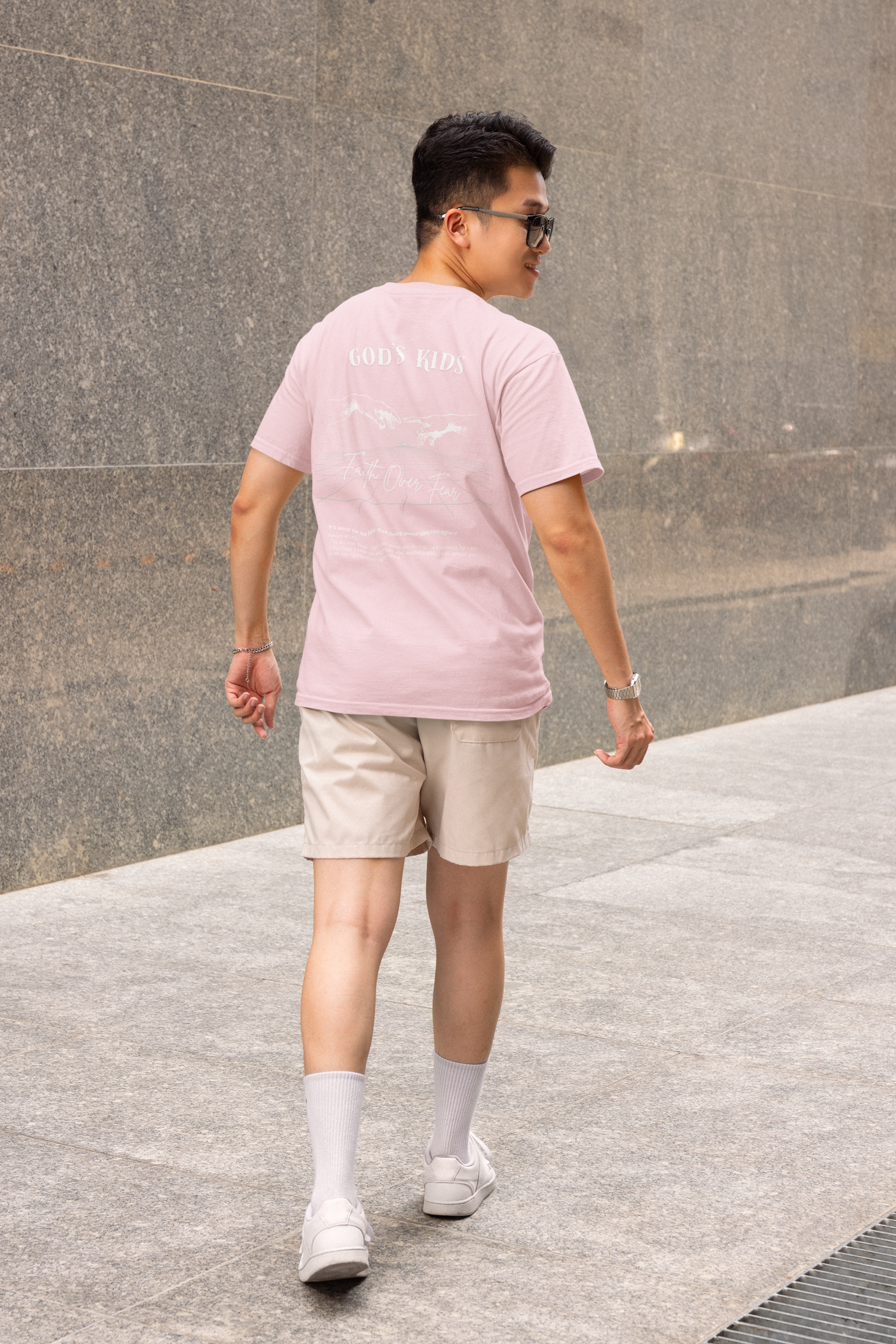 "Faith over Fear" T-Shirt mit Rundhalsausschnitt aus schwerem Stoff für Herren | Comfort Colors S-4XL